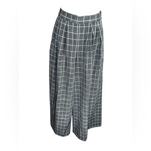 FT INC women’s plaid wide leg black high waist pants size M preloved